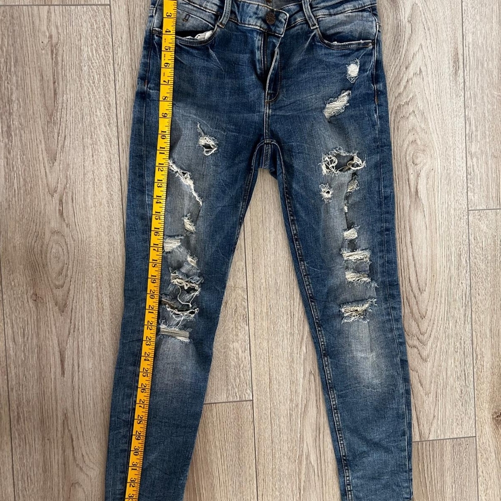 Distressed Blue Jeans - Picture 8 of 8